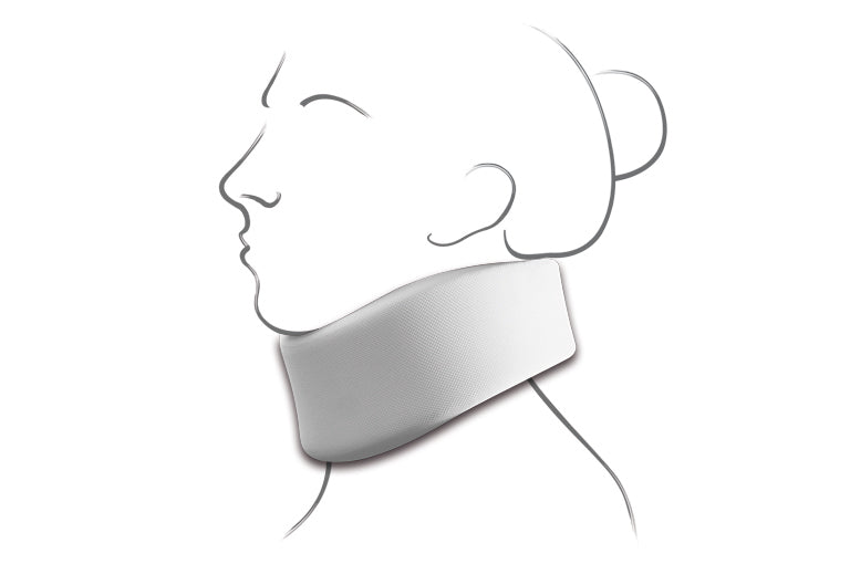 Foam rubber cervical collar